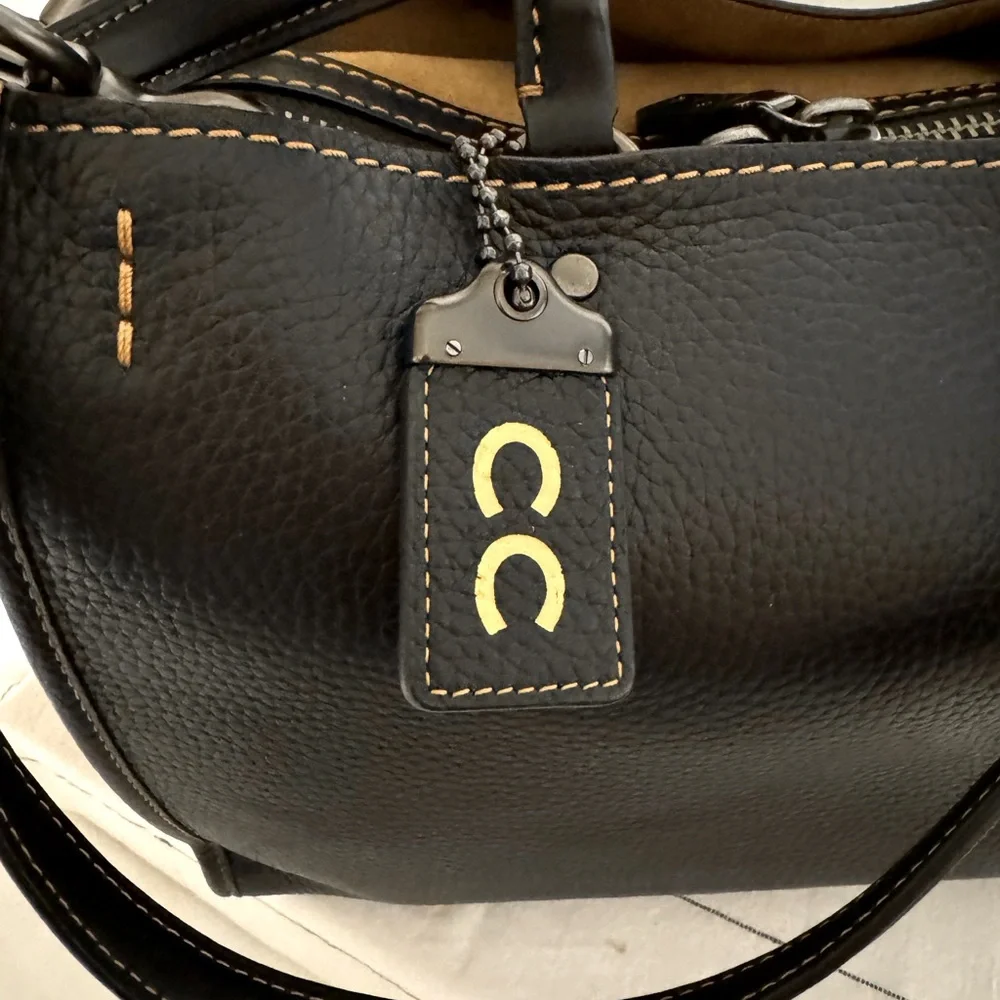 Coach 1941 Rogue 31 Genuine Glovetanned  Pebble Leather 38124 Black - Picture 10 of 11